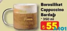 BOROSİLLİKAT CAPPUCCİNO BARDAĞI 350 ML